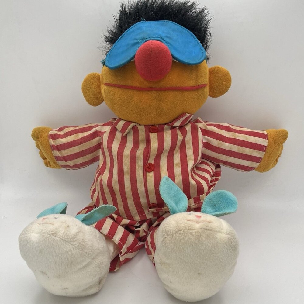 TYCO 1996 Sesame Street Sleep & Snore Ernie Plush Doll 18" Sesame St *FOR PARTS